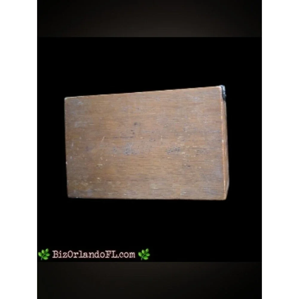 VINTAGE: Handcrafted Rustic Farmhouse Home Decor Wooden Recipe Box with Lid HTF